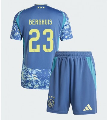 Ajax Steven Berghuis #23 Venkovní dres komplet pro Děti 2024-25 Krátkým Rukávem (+ Krátké kalhoty)